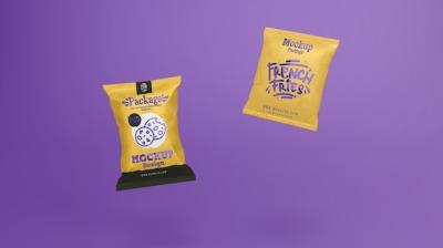 3D Snack Packaging Mock-Up – Free Download, High-Quality Stock Photo