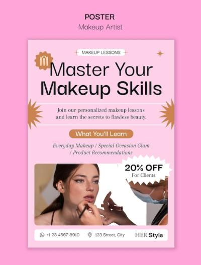 Makeup Artist Template Design – Free Download