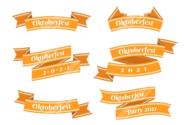 Oktoberfest Ribbons Vector Templates – Download Free Stock Photo