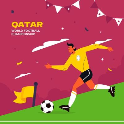 Flat World Football Championship Illustration – Free Download