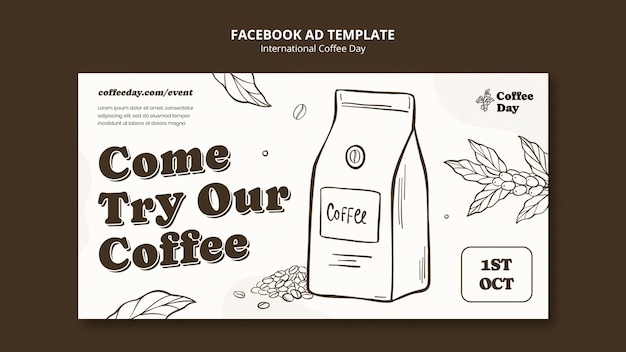 International Coffee Day Facebook Template – Free Download