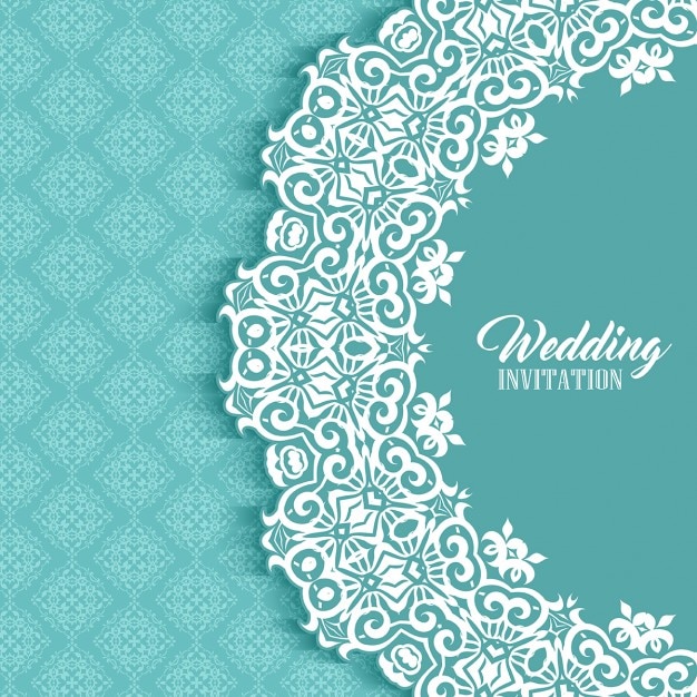 Charming Wedding Card with Ornamental Frame – Free Download