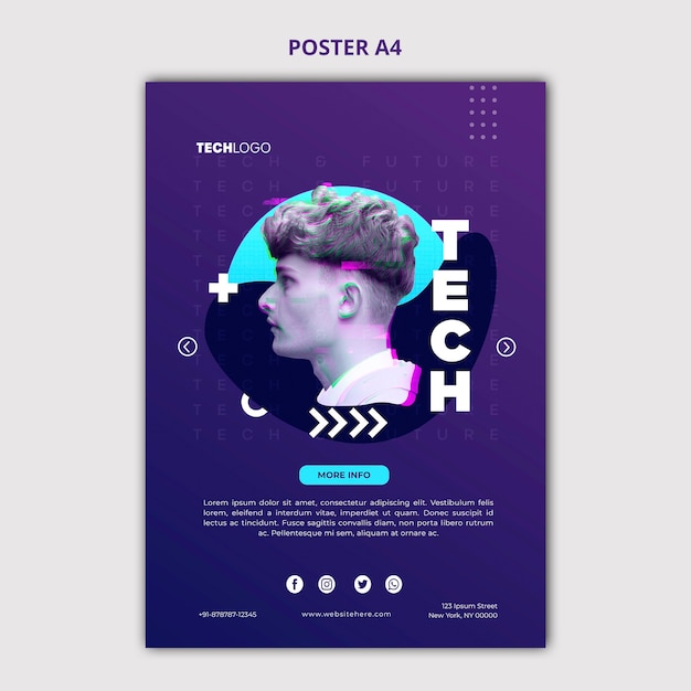 Tech & Future Poster Concept Template – Free Download