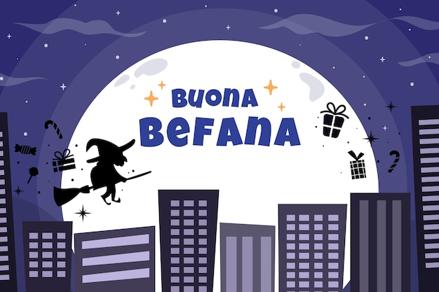 Flat Befana Background – Free Stock Photo for Download