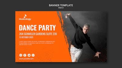 Dance Party Musicology Banner Template – Free Download