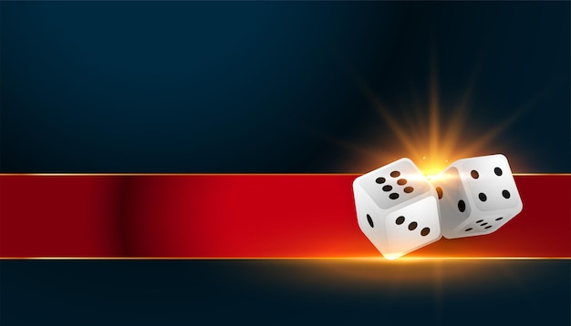 Realistic Casino Poker Dice Banner with Text Space – Free Stock Photo, Download Free