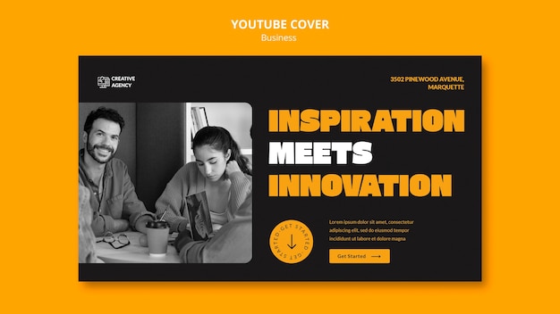 Flat Design Business Plan YouTube Cover – Free Download