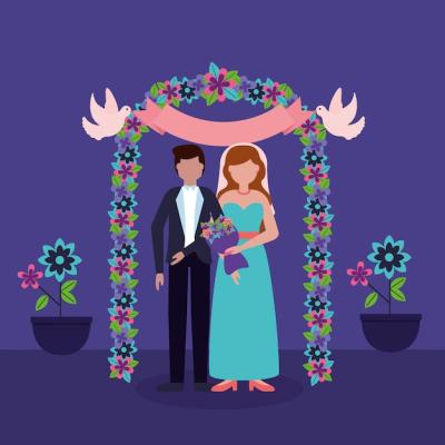 Flat Style Wedding People – Free Stock Photo, Download for Free