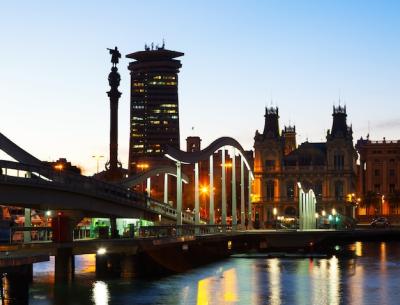 Evening View of Port Vell in Barcelona – Free to Download