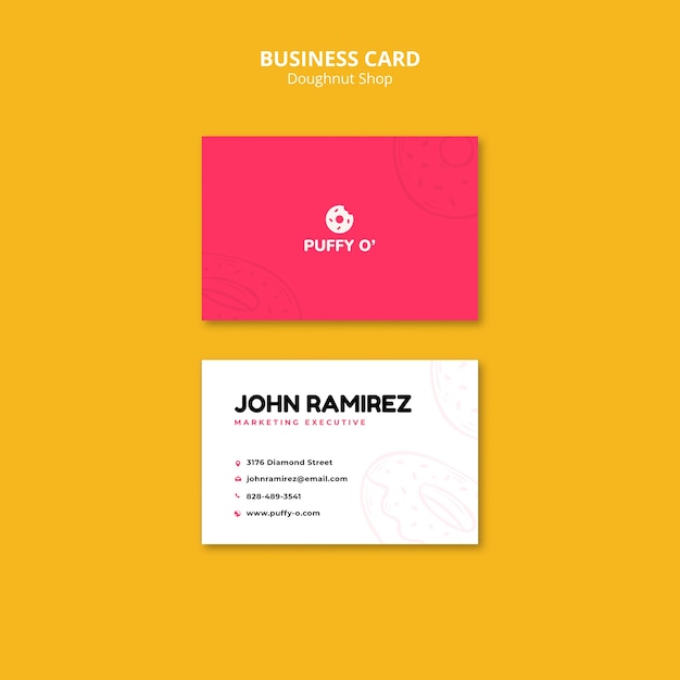 Delicious Doughnut Shop Business Card – Free Download