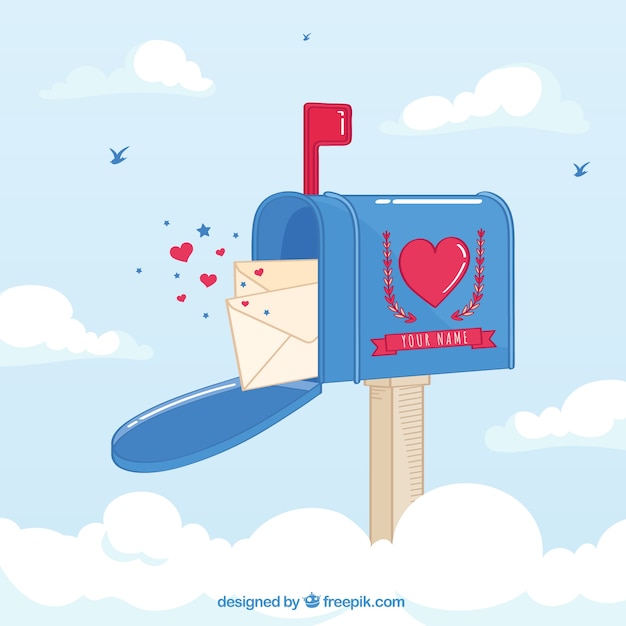 Mailbox Background with Love Letters – Free Download