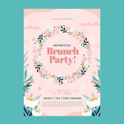 Vertical Flyer Template for Mother’s Day – Free Download