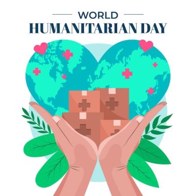 Flat World Humanitarian Day Illustration – Free Download