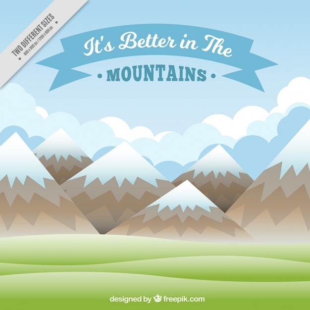 Stunning Snowy Mountains Background – Download Free Stock Photo