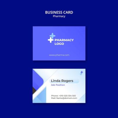 Pharmacy Business Card Template Design – Free Download