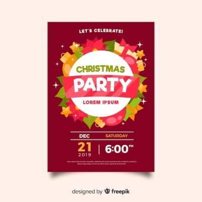 Christmas Party Poster Template – Free Download