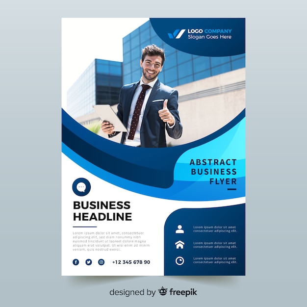 Abstract Business Flyer Template – Free Download