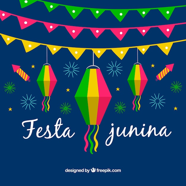 Festa Junina Background with Traditional Elements – Free Download