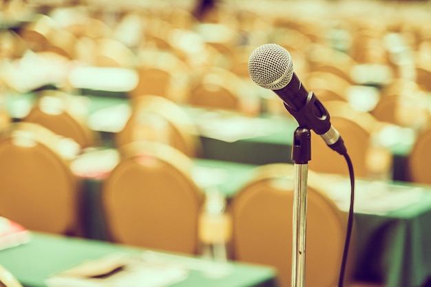 Microphone in Meeting Room – Free Stock Photo for Download