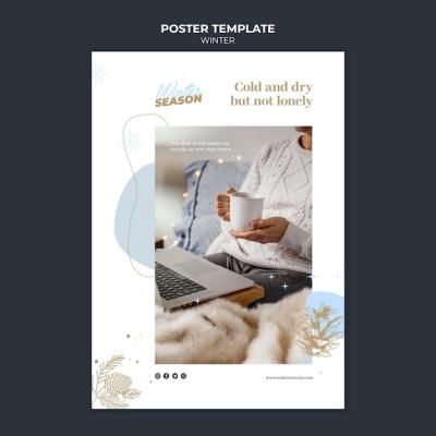 Winter Joy Poster Template – Free Download