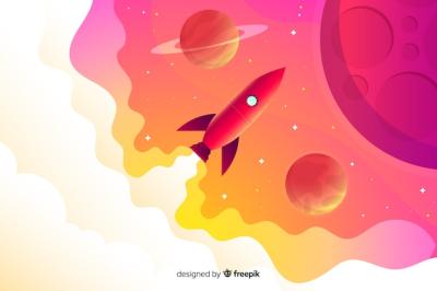 Gradient Rocket Background – Download Free Stock Photo