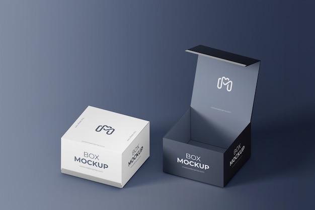 Minimalistic Cardboard Box with Magnetic Closure – Free Download