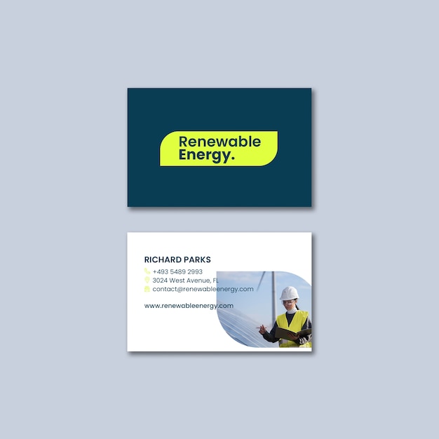 Renewable Energy Business Card Template – Free Download