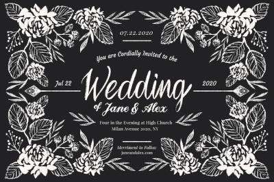 Vintage Wedding Invitation Template – Free Download