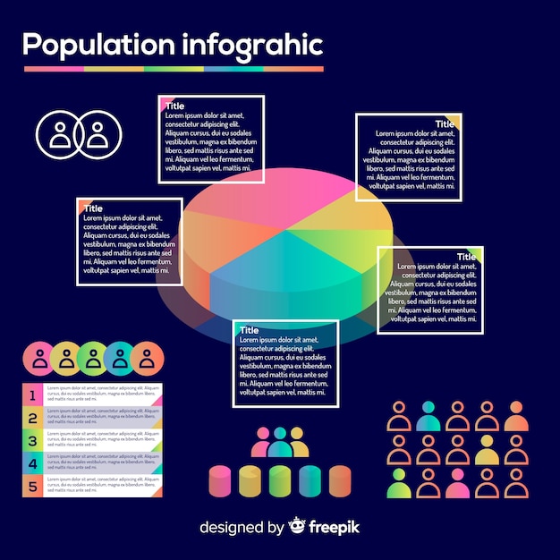 Gradient Style Flat Infographic Template – Free Download