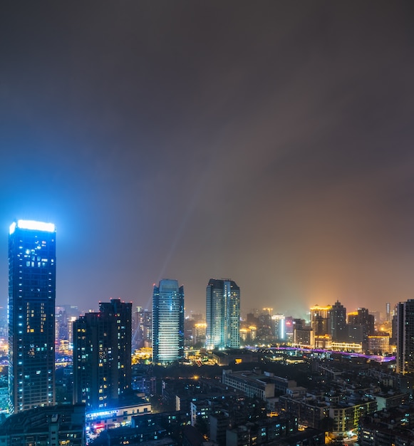 Illuminated Modern Buildings at Night – Free Stock Photos for Download