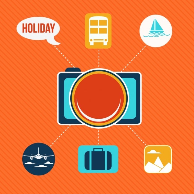 Flat Icons for Holiday and Travel – Free Stock Photos for Download