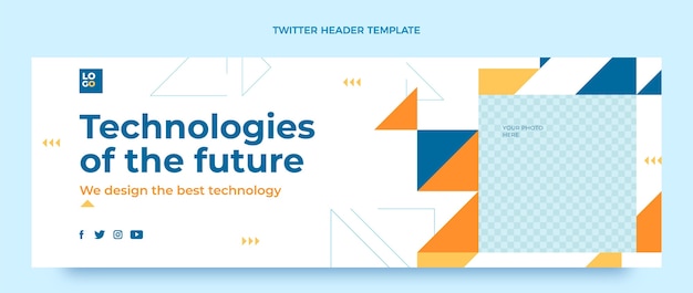 Minimal Technology Twitter Header â Free Download