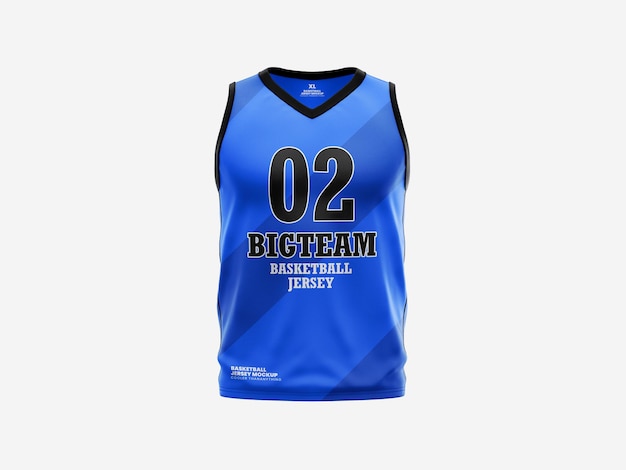 Basketball Tank Jersey Mockup Template for Free Download