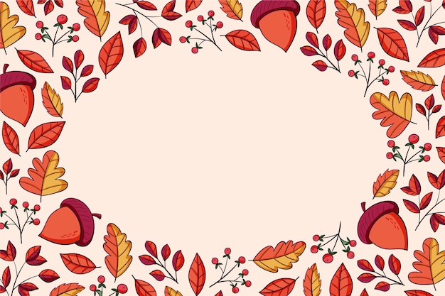 Hand Drawn Autumn Background – Free Download