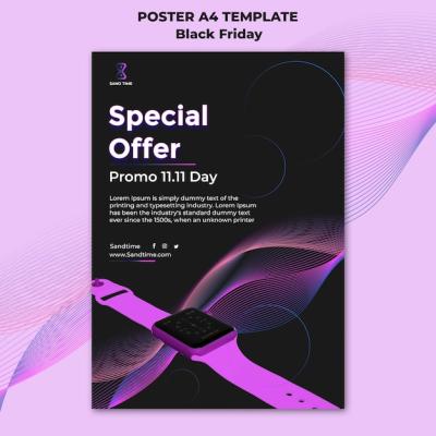 Black Friday Flat Design Template – Free Download