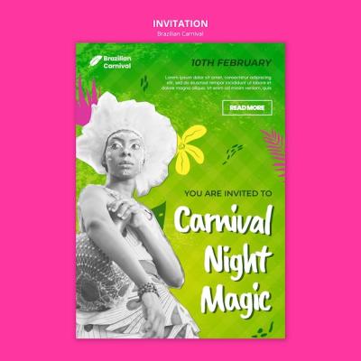 Vibrant Brazilian Carnival Template Design – Free to Download