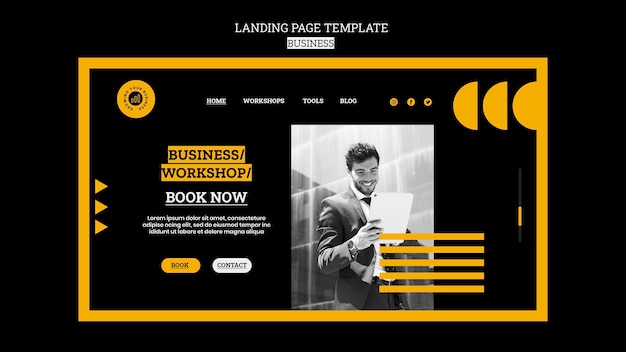 Flat Design Business Landing Page Template – Free Download