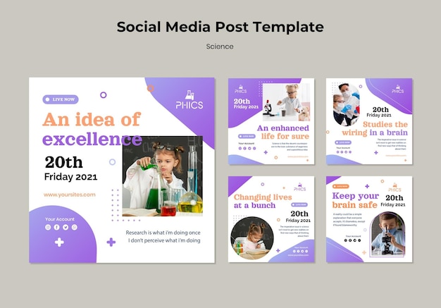 Science Study Social Media Post Template – Free Download