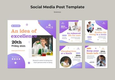 Science Study Social Media Post Template – Free Download