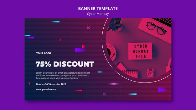 Cyber Monday Banner Template – Free Download, Free Stock Photo