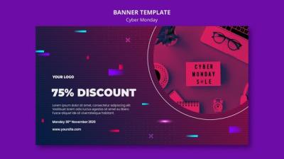 Cyber Monday Banner Template – Free Download, Free Stock Photo