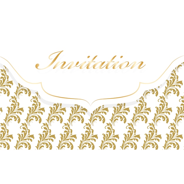 Stunning Golden Invitation Design for Free Download