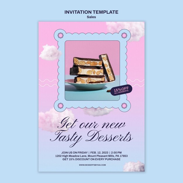 Gradient Sales Invitation Template – Free Download