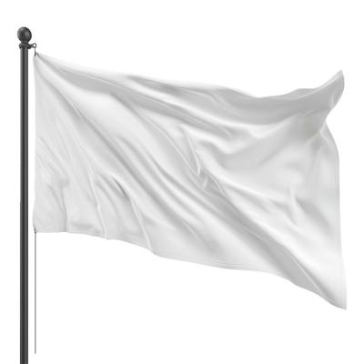 Blank White Flag Waving Isolated on Transparent Background PNG – Free Download