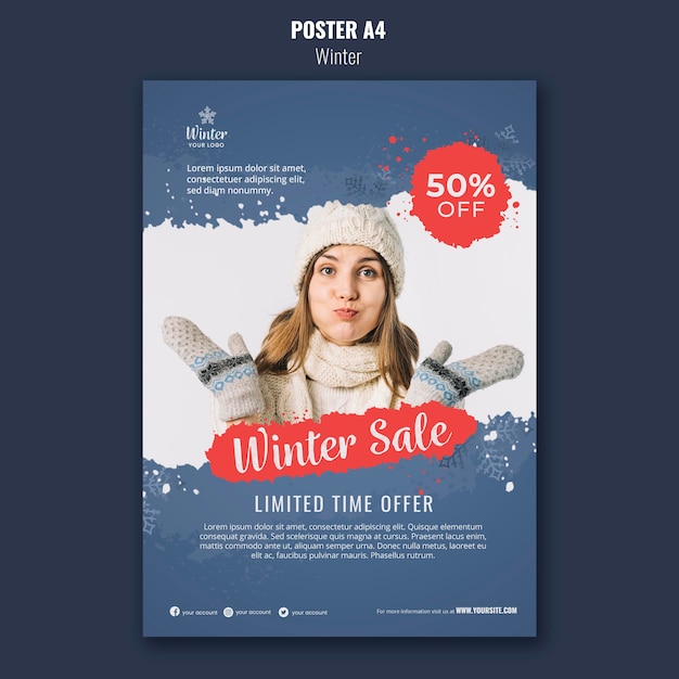 Winter Design Poster Template – Free Download