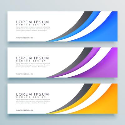 Stylish Vector Headers Banner Design – Free Download