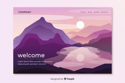 Landscape Welcome Landing Page Template – Free Download