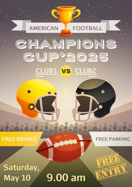 American Football Sport Poster – Free Download