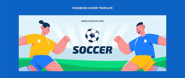 Hand Drawn Soccer Facebook Cover – Free Download