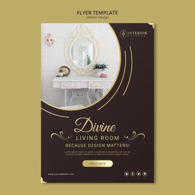 Interior Design Flyer Concept – Free Download